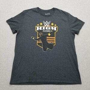 WWE Shirt Mens XL Gray Short Sleeve Crew Neck‎ High Flyers Slam Crate Wrestling